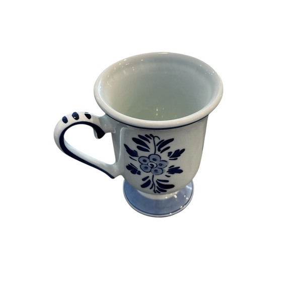 Delft Holland Blue White Footed Coffee Jug - Picture 3 of 8